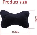 2PCS Car Headrest Pillow, Soft Comfortable Vehicle Neck Pillow Cushion, Automotive Interior Head Rest Pad Accessories for Driving Fatigue Relief, Universal for , Sedan, Truck (Black)