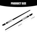 Pack-2 Car Side Body Decals, 4.52" x 88.58" Waterproof  Vehicle  Decorative Stickers, Universal Automotive Creative Stripe for Truck  Racing Car Motorcycle Bike (Black)