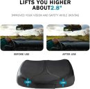 Leather Car Memory Foam Heightening Seat Cushion for Short People Driving, Hip(Coccyx/Tailbone) and Lower Back Pain Relief Butt Pillows, Adult Booster Seat for Car,Truck,.(Black)