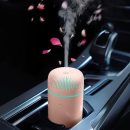 Car Diffuser Humidifier  Aromatherapy Essential Oil Air Freshener  Cool Mist Mini Portable Diffuser for Car Home Office Bedroom (Pink)