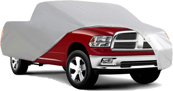 Universal Full Car Cover All Weather Protection Pickup Truck Replacement for up to 260 L x 80 W x 65 H - Image 2