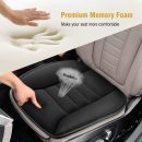 Car Seat Cushion, Memory Foam Seat Cover with Non-Slip Bottom, Universal Fit for Cars, Homes, and Offices - Soft and Comfortable, Black