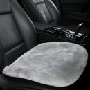 LLB Genuine Sheepskin Car Seat Cushion Seat Covers for Cars Trucks  Comfort Seat Protector Pad for Car Driver Seat Car Accessories for Women Office Chair Car Decor (Grey, Front Seat Cushion-1 Pc)