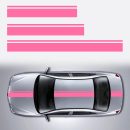 3PCS Car Hood Body Roof Modified Sport Style Stripe Sticker Graphic Vinyl Racing Decal Decoration Accessories for Vehicles Pink
