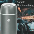 Metal Aluminum Car Diffuser Mini Humidifier Essential Oil Diffuser Car Air Fresheners for Essential Oils Aromatherapy Diffuser 100ml Timers Night Light Auto Off Function  Silver Gift