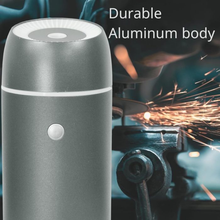 Metal Aluminum Car Diffuser Mini Humidifier Essential Oil Diffuser Car Air Fresheners for Essential Oils Aromatherapy Diffuser 100ml Timers Night Light Auto Off Function  Silver Gift - Image 2