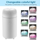 Car Diffuser Humidifier  Aromatherapy Essential Oil Air Freshener  Cool Mist Mini Portable Diffuser for Car Home Office Bedroom (White)