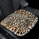 LLB Genuine Sheepskin Car Seat Cushion Seat Covers for Cars Truck  Comfort Seat Protector Pad for Car Driver Seat Car Accessories for Women Office Chair Decor, Khaki Leopard Front Seat Cushion-1 Pc