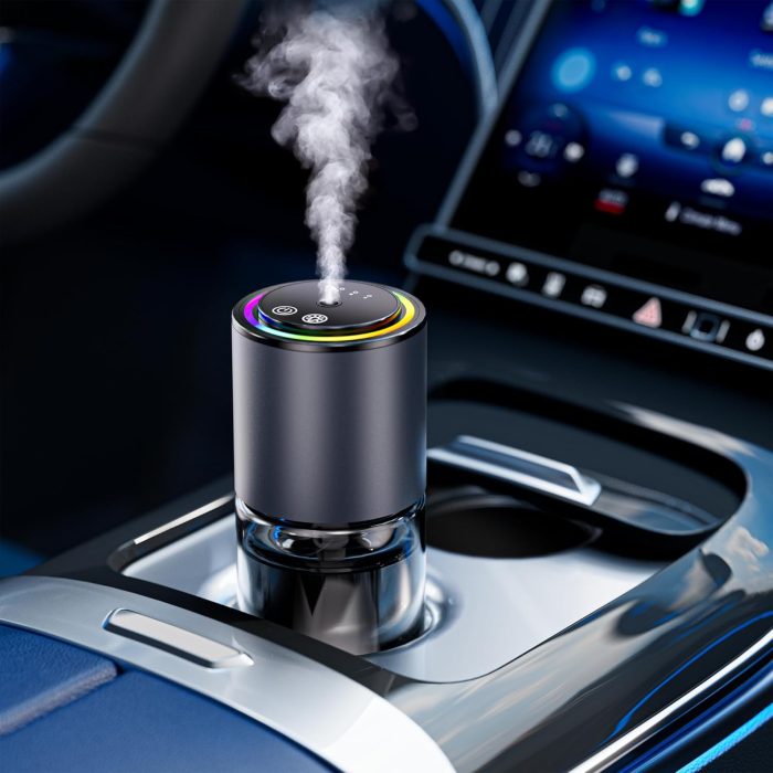 Smart Car Air Freshener, Car Air Freshener, Diffuser 150ml Capacity for 6 Months, Auto On/Off, 3 Adjustable Modes,  Music Syncing Light, Perfect for CAR,Bedroom and Office (Cologne)
