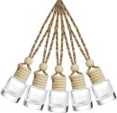5PCs Hanging Car Air Freshener, Empty Glass Perfume Bottlespendant Bottle, Air Freshener Pendant