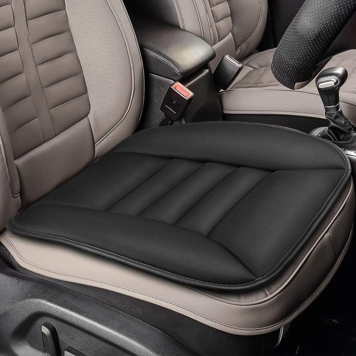 Car Seat Cushion, Memory Foam Seat Cover with Non-Slip Bottom, Universal Fit for Cars, Homes, and Offices - Soft and Comfortable, Black