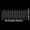 38''x12'' Honeycomb Car Side Body Stickers Hexagonal Graphics Decals Auto Vinyl Waterproof Car Door Side Stripes Racing Sports Skirt Decal Universal for Car Vehicles  Decorations (White)