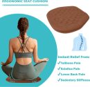 Big Ant Car Seat Cushion, Comfort Memory Foam Driver Seat Cushion Improve Driving View, Sciatica and Lower Back Pain Relief, Thick Seat Cushions for Car Home Office Chair, Wheelchair - Brown