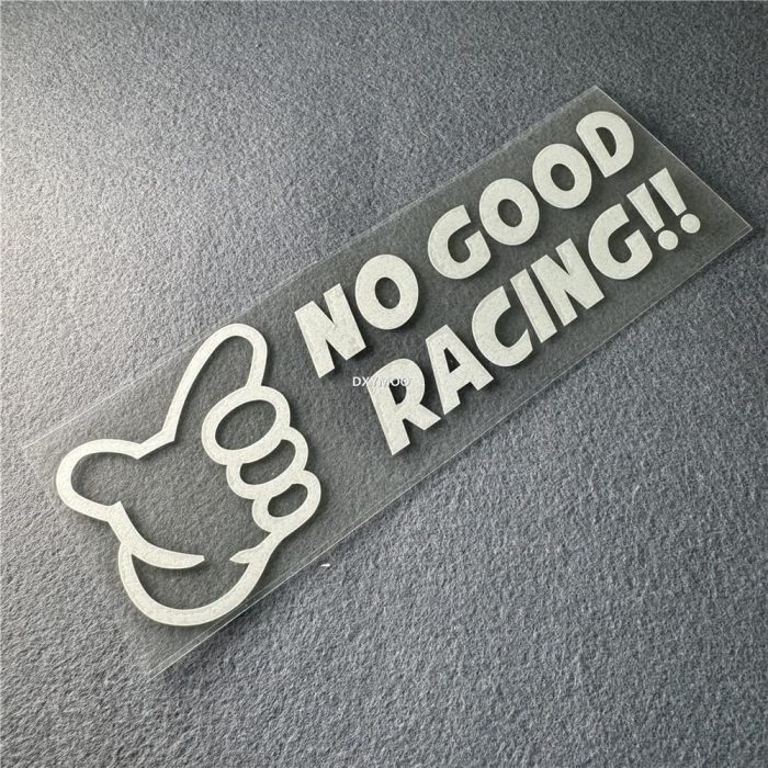 Car Styling Vinyl Decals for Japanese Style  Funny Auto Door Body Window Stickers (Silver White, 200x65mm)