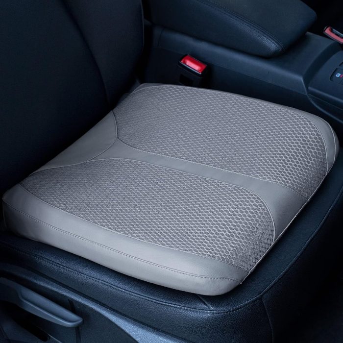 Car Memory Foam Heightening Seat Cushion for Short Drivers,Hip/Tailbone/Lower Back Pain Relief Driving Booster seat for Adults,for Truck,,Office Chair,Wheelchair,etc.(Grey)