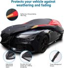 Waterproof All Weather Windproof Snowproof UV Protection Outdoor Indoor Full car Cover, Universal Fit for Sedan (Length 194-206 inch)