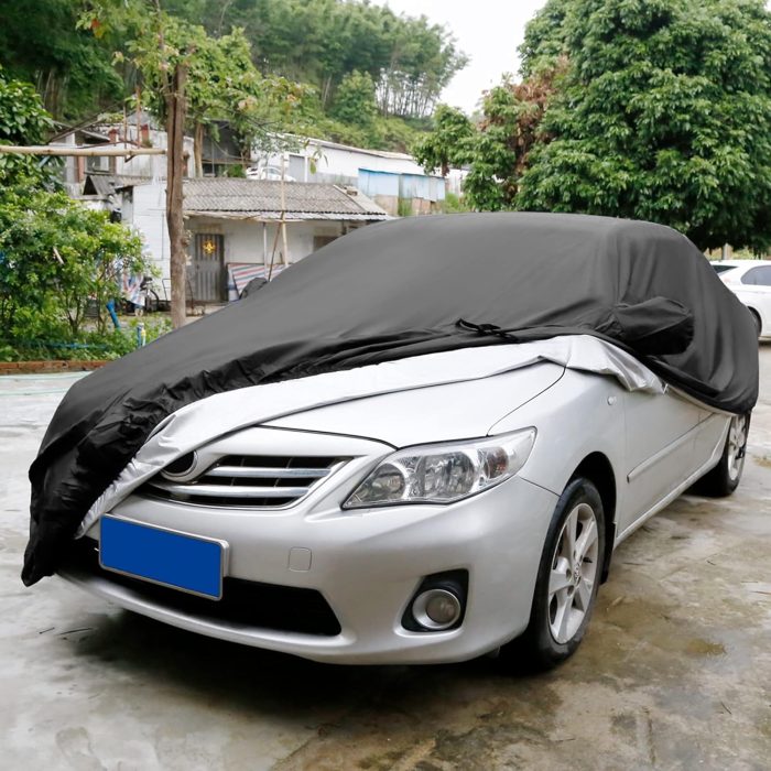 3XL Breathable Waterproof Car Cover with Mirror Pockets - All-Season Protection for SUV, Pickup Trucks, Large Vehicles - Image 2